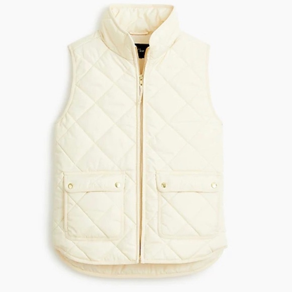 J. Crew Ivory Quilted Vest - Picture 6 of 6